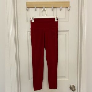 Red Exercise Leggings - Size Small